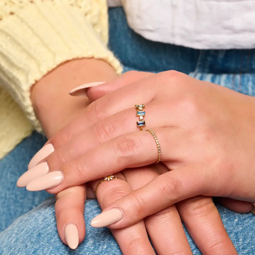 Talia Triple Crystal Ring