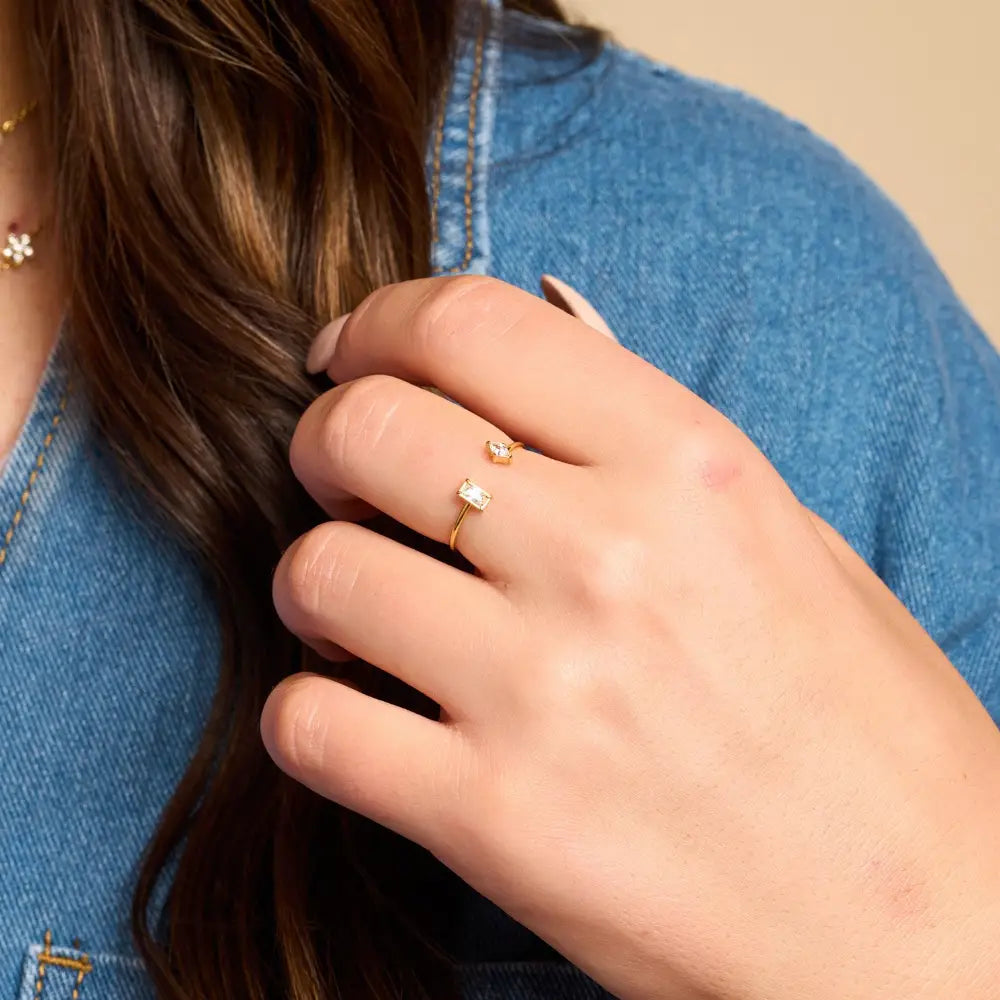 Rosie Crystal Adjustable Ring